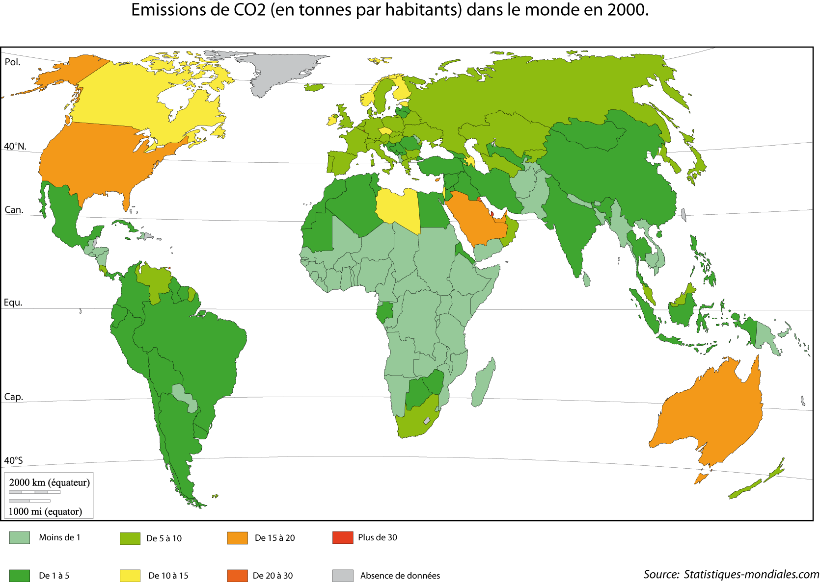 CO2 dans le monde