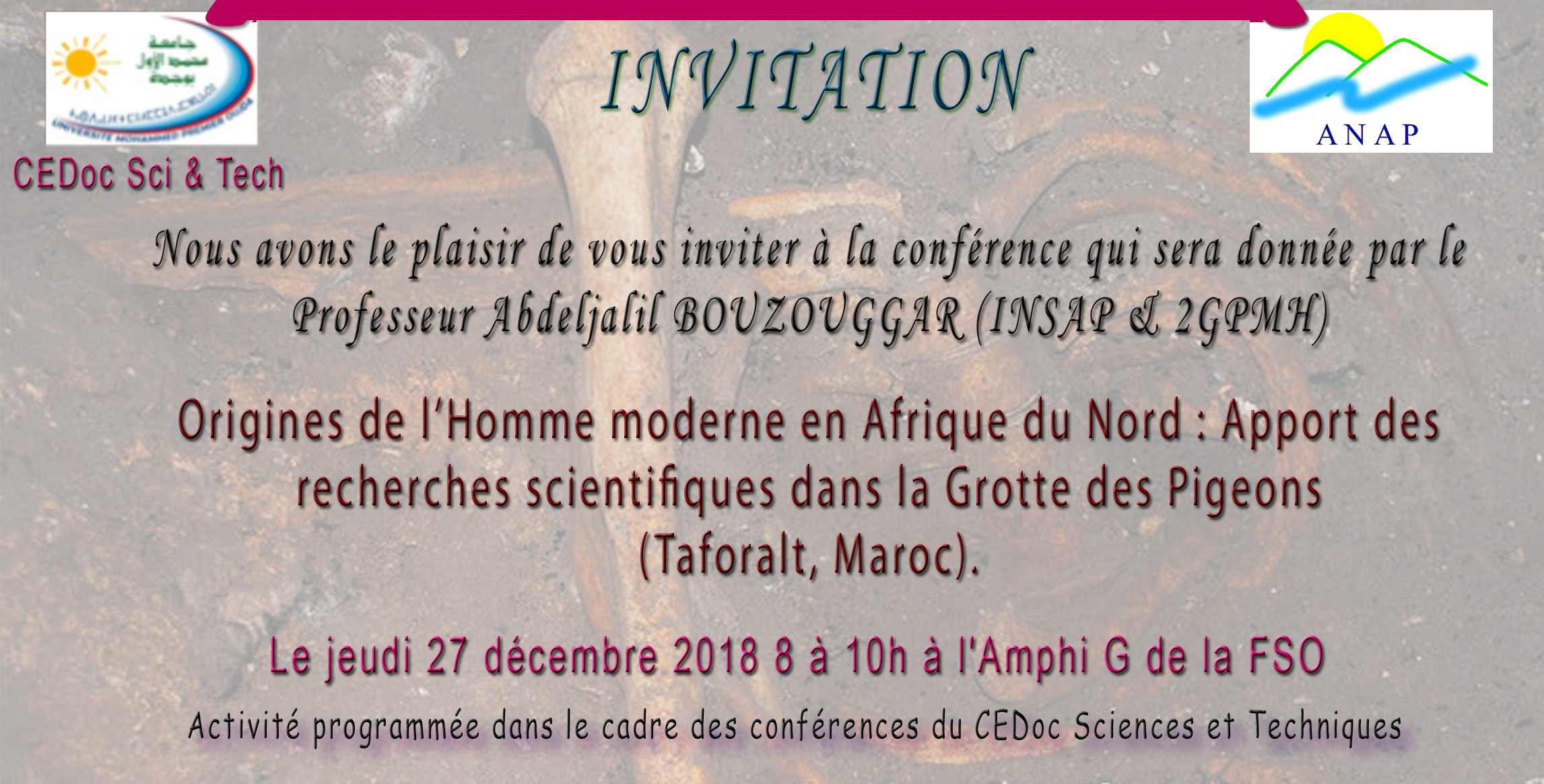 Invitation conf�rences Bouzouggar