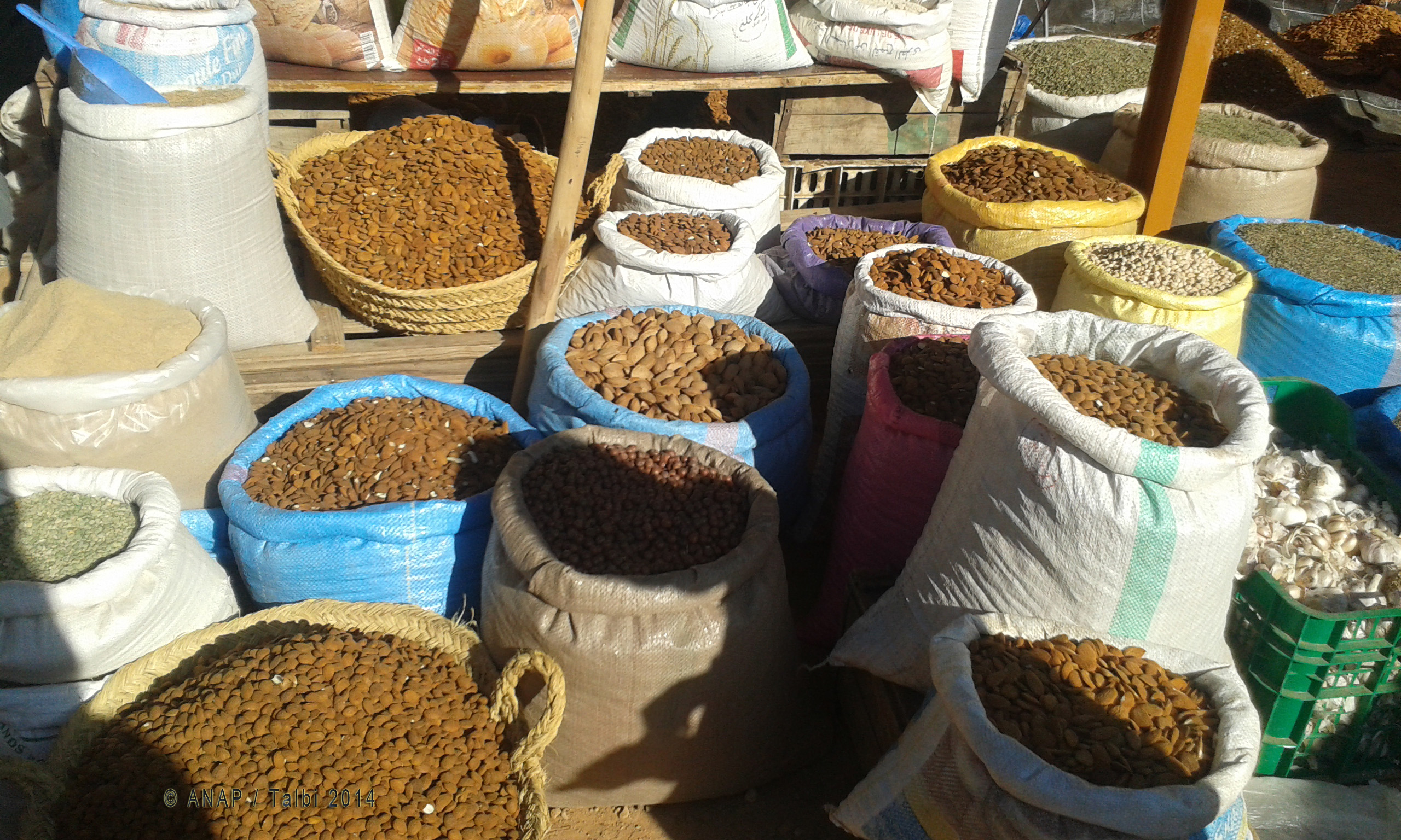 Souk de Rislane, centres des amandiers