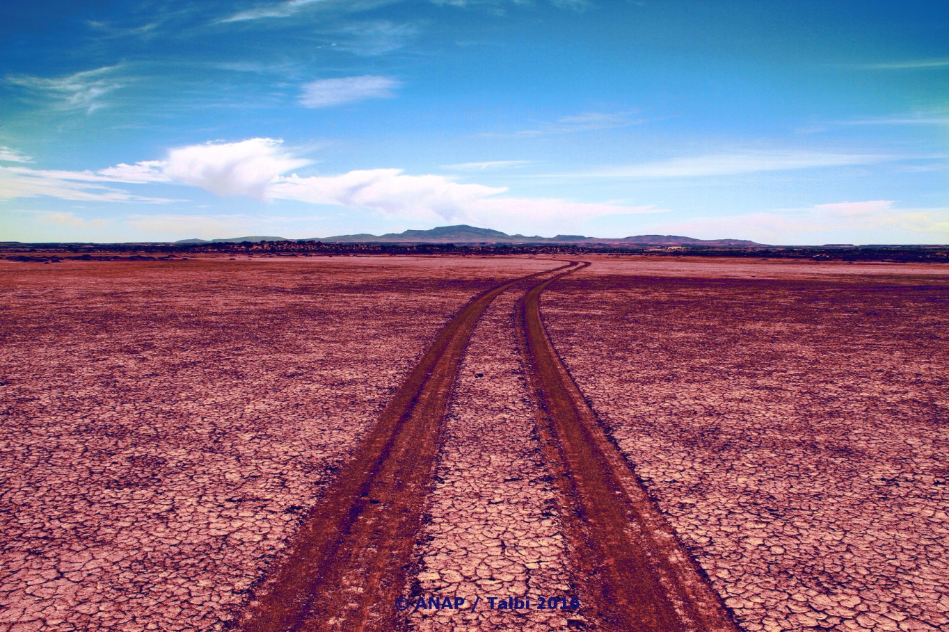 Piste au coeur du Chott