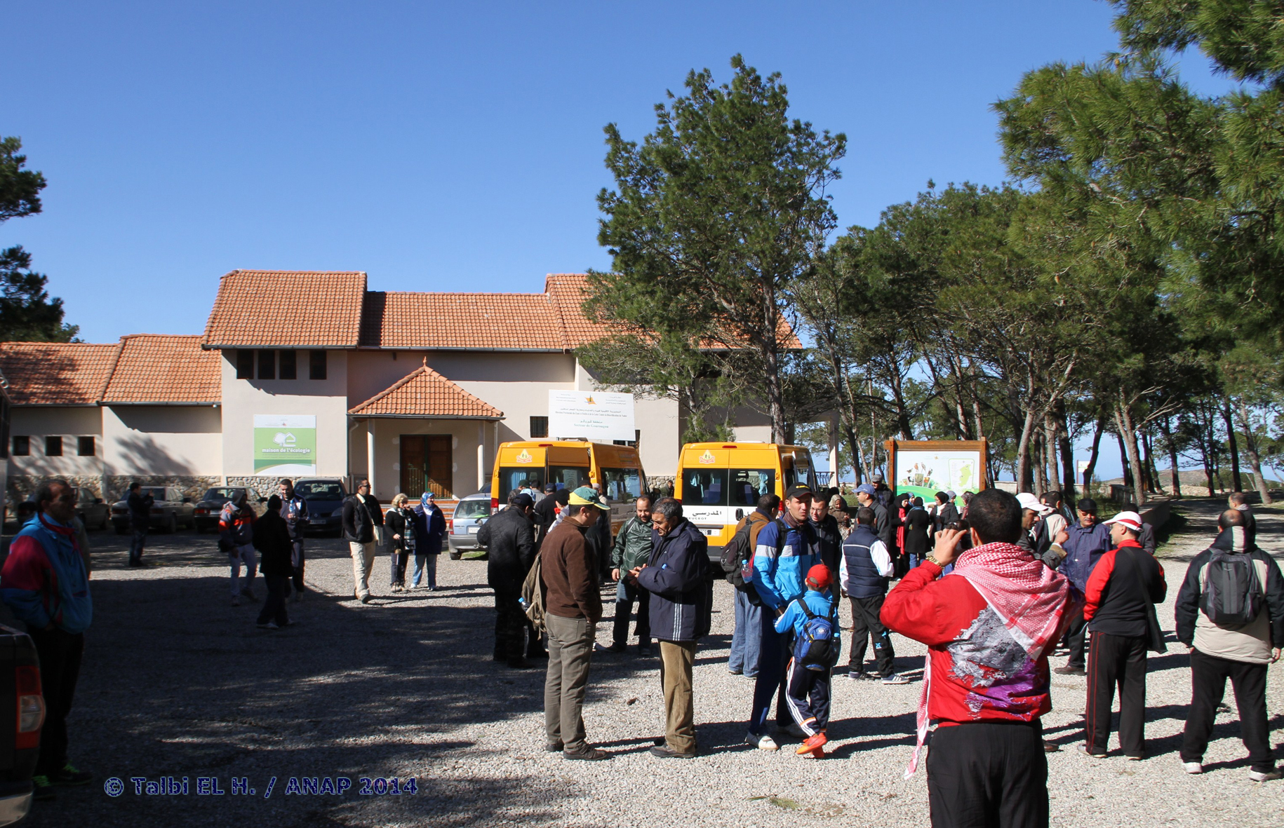 Arriv�e � la maison d'�cologie