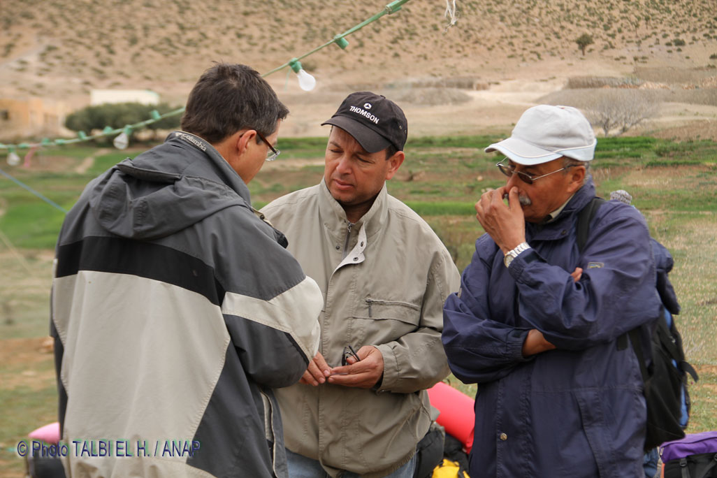 Discussions avant le d�part : Thierry, Abbas et Miloud