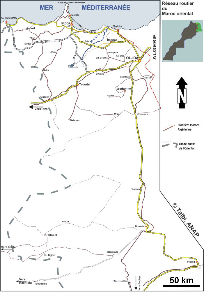 R�seau routier du maroc oriental